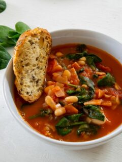 Easy Recipe For Tuscan White Bean Soup (Healthy!)