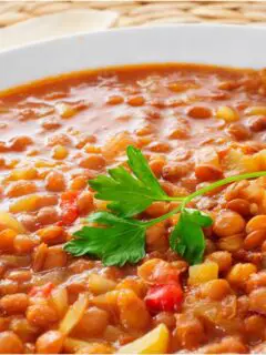 Lentil Stew For Vegan And Vegetarian Diets