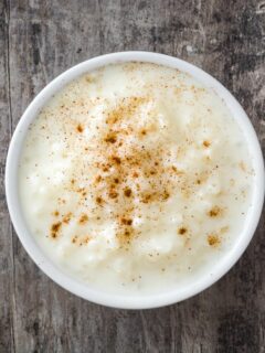 Vegan Rice Pudding Made With Coconut Milk!